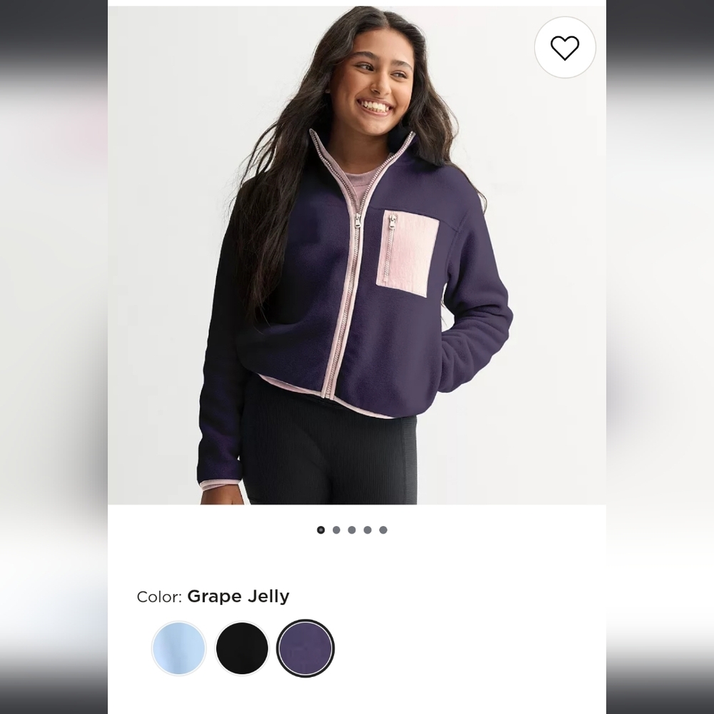 Girl Size L TEK Gear Fleece Zip